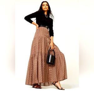 Veronica Beard Sundance mini bloom tiered  maxi skirt